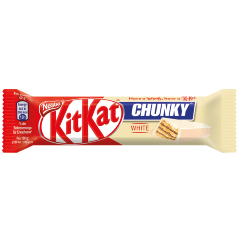 Nestlé KitKat Chunky White Single knusprige Waffel mit weißer Schokolade